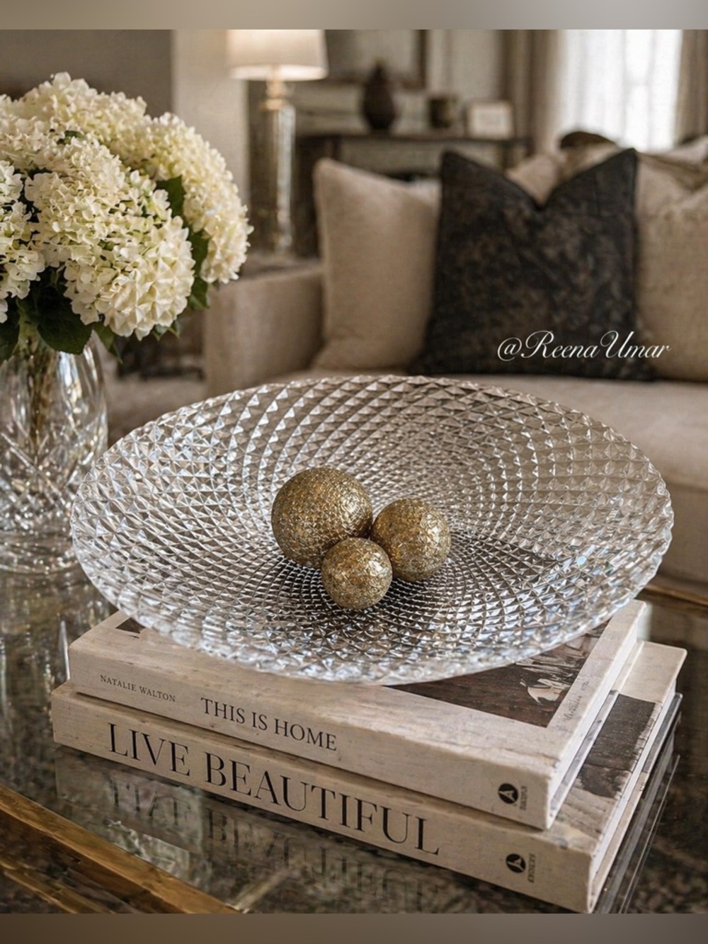 Italian Murero Crystal Glass Bowl: Waffle Design, 14.2" Diameter